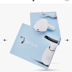 White Liftlab Skincare Tool with 6 bottles of serum